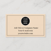 Blush Roze Logo Modern Business Beloning Punch Klantenkaartje (Achterkant)