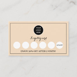 Blush Roze Logo Modern Business Beloning Punch Klantenkaartje