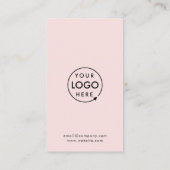 Blush Roze Logo | Moderne business reward Punch Klantenkaartje (Achterkant)