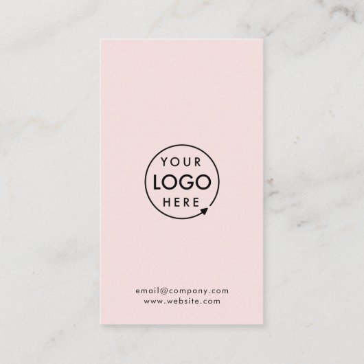 Blush Roze Logo | Moderne business reward Punch Klantenkaartje (Achterkant)