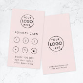 Blush Roze Logo | Moderne business reward Punch Klantenkaartje
