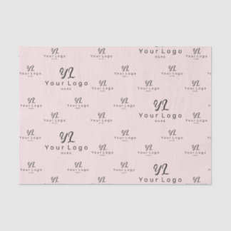Blush roze Logo patroon Business Merk Packaging Tissuepapier