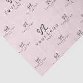 Blush roze Logo patroon Business Merk Packaging Tissuepapier (Detail)