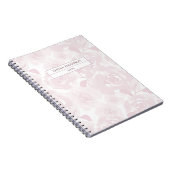 Blush roze losse Waterverf bloemen gepersonaliseer Notitieboek (Rechterzijde)