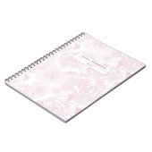 Blush roze losse Waterverf bloemen gepersonaliseer Notitieboek (Linkerzijde)