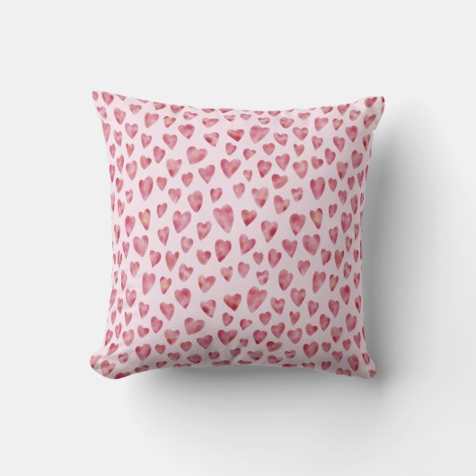 Blush roze Love Heart patroon Kussen (Voorkant)