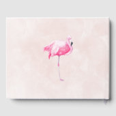 Blush roze luau bloemen tropische krans bruiloft gastenboek (Achterkant)