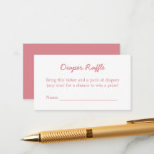 Blush Roze Luier Raffle Minimalistische Behuizing 