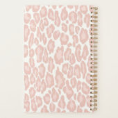 Blush roze luipaard afdrukken Moderne meisjesbenoe Planner (Achterkant)