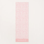 Blush roze luipaardprint gepersonaliseerd yogamat (Voorkant)