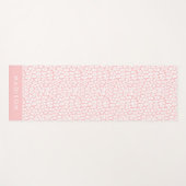 Blush roze luipaardprint gepersonaliseerd yogamat (Voorkant (horizontaal))