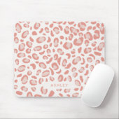 Blush roze luipspatroon Muismat (Met muis)