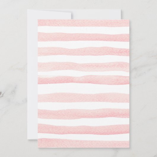 Blush Roze Maan en Sterren Waterverf Baby shower Kaart (Achterkant)