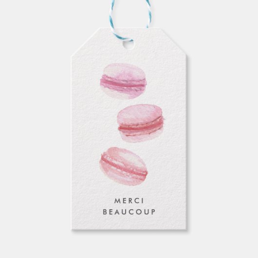 Blush roze macro's cadeaulabel (Voorkant)