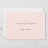 Blush Roze Magnolia en Hydrangea Baby shower Bedankkaart (Achterkant)