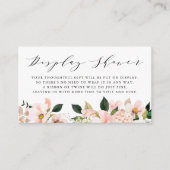 Blush Roze Magnolia en Hydrangea Display Douche Informatiekaartje (Voorkant)