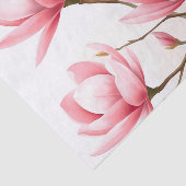 Blush roze Magnolia met gouden accenten Tissuepapier (Detail)