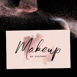 Blush roze make-up artist eyeliner belettering visitekaartje