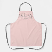 Blush roze make up artistieke grijze handschrift s schort (Voorkant)