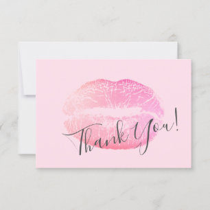 Blush Roze Make-up Schoonheid Lipglans Bedankkaart