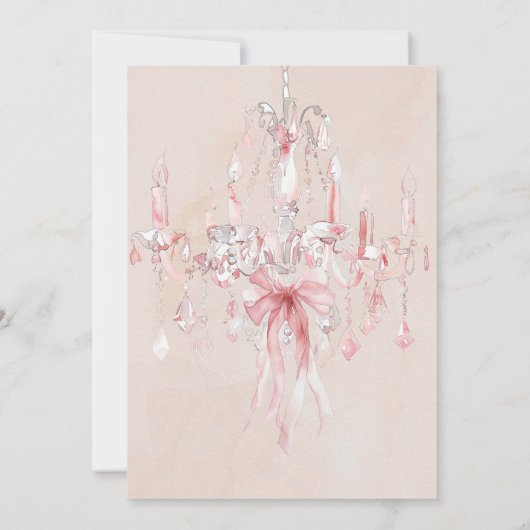 Blush Roze Marie Antoinette Uitnodiging (Achterkant)