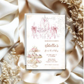 Blush Roze Marie Antoinette Uitnodiging