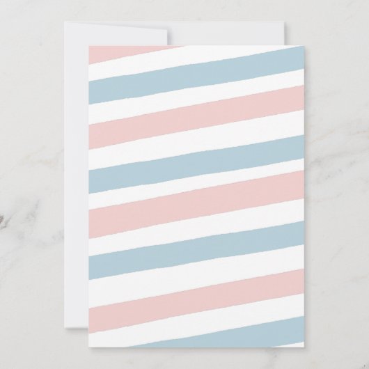 Blush Roze & Marine Twee Kleine Pompoen Baby Showe Kaart (Achterkant)