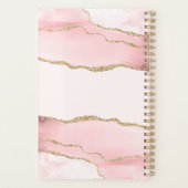 Blush roze marmer Agate, speciaal aangepast Planner (Achterkant)