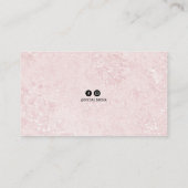 Blush Roze Marmer Beauty Salon Haarstylist Visitekaartje (Achterkant)