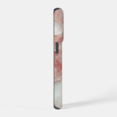 Blush roze marmer gepersonaliseerde iPhone case Hoesje (Rechterkant)