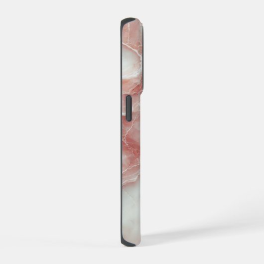 Blush roze marmer gepersonaliseerde iPhone case iPhone Hoesje (Rechterkant)