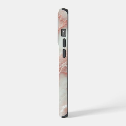 Blush roze marmer gepersonaliseerde iPhone case iPhone Hoesje (Linkerkant)