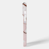 Blush roze marmer met koperen accenten Case-Mate iPhone case (Achterkant / Links)