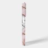 Blush roze marmer met koperen accenten Case-Mate iPhone case (Achterkant / Rechts)