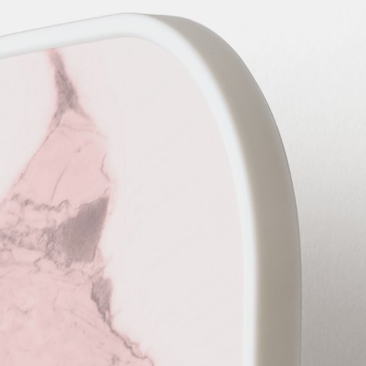 Blush roze marmer name business logo pickleball paddle (Links Detail)