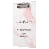 Blush roze marmer name elegant business business klembord (Links)