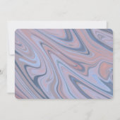 Blush roze marmer New Mission Weddenation Date Cha Kaart (Achterkant)