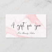 Blush roze marmer qr code gift certificaat (Voorkant)