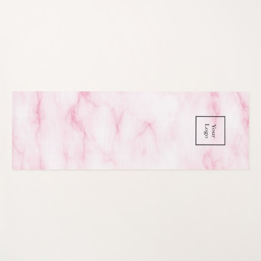 Blush roze marmer studio business logo yogamat (Voorkant (horizontaal))