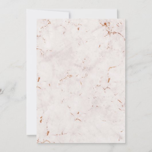 Blush roze marmer | Weddenfoto Hartelijk dank Bedankkaart (Achterkant)