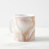 Blush roze marmeren Mok met gouden aderen (Voorkant links)