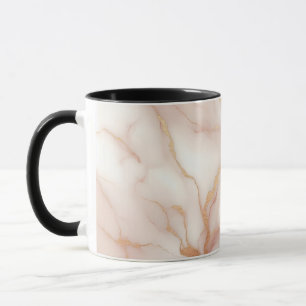 Blush roze marmeren Mok met gouden aderen