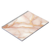 Blush roze marmeren Notitieboek met gouden aderen (Linkerzijde)