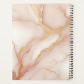 Blush Roze Marmeren Planner met Gouden Aderen (Achterkant)