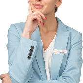 Blush roze marmering bedrijfsmedewerker logo naamplaatje