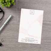 Blush roze marmering business logo post-it® notes