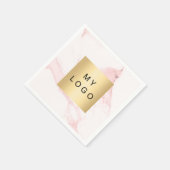 Blush roze marmering business logo servet (Hoek)