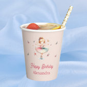  Blush Roze Meisje Ballerina Verjaardagsfeest Papieren Bekers