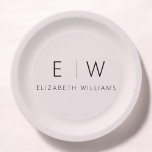 Blush Roze Meisje Elegant Modern Minimalist Papieren Bordje<br><div class="desc">Verhoog uw eetervaring met ons Classic Elegant Modern Minimalist Monogram Bord. Dit zorgvuldig ontworpen bord combineert tijdloze verfijning naadloos met hedendaags minimalisme en voegt een vleugje verfijnde elegantie toe aan uw tabelinstellingen. Dit bord, dat met precisie en oog voor detail is vervaardigd, is meer dan alleen servies; het is een...</div>