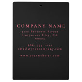 Blush roze meisje Glitter Leopard Print Spiral nie Klembord (Achterkant)